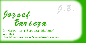 jozsef baricza business card